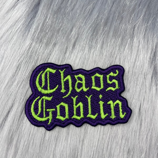 Patch Chaos Goblin - Patch gothique, Patch Emo, Patch de motard, Patch TDAH, Patch autiste, Patch AuDHD, Patch drôle, Cadeau alternatif