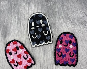 ハートゴーストアイロンパッチ - パステルゴスパッチ - Etsy 日本