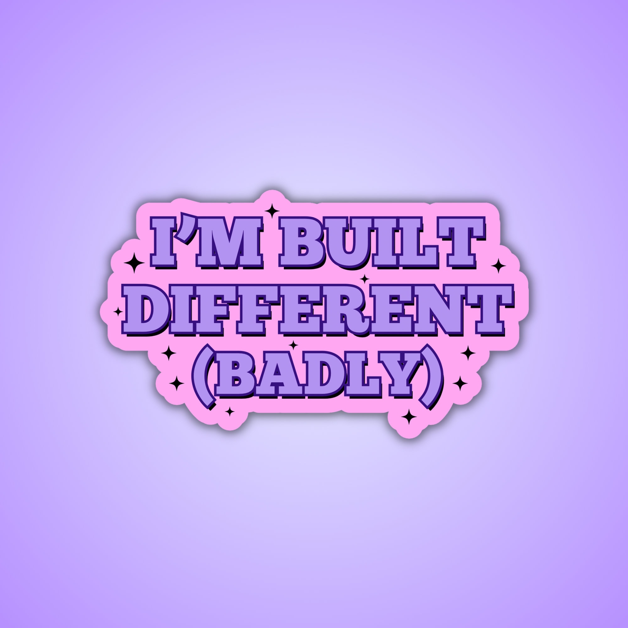 I'm Built Different Holographic Sticker - ADHD Autism Awareness - Etsy