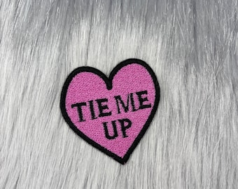 Tie Me Up Pink Heart Patch – Iron-On Kink Patch
