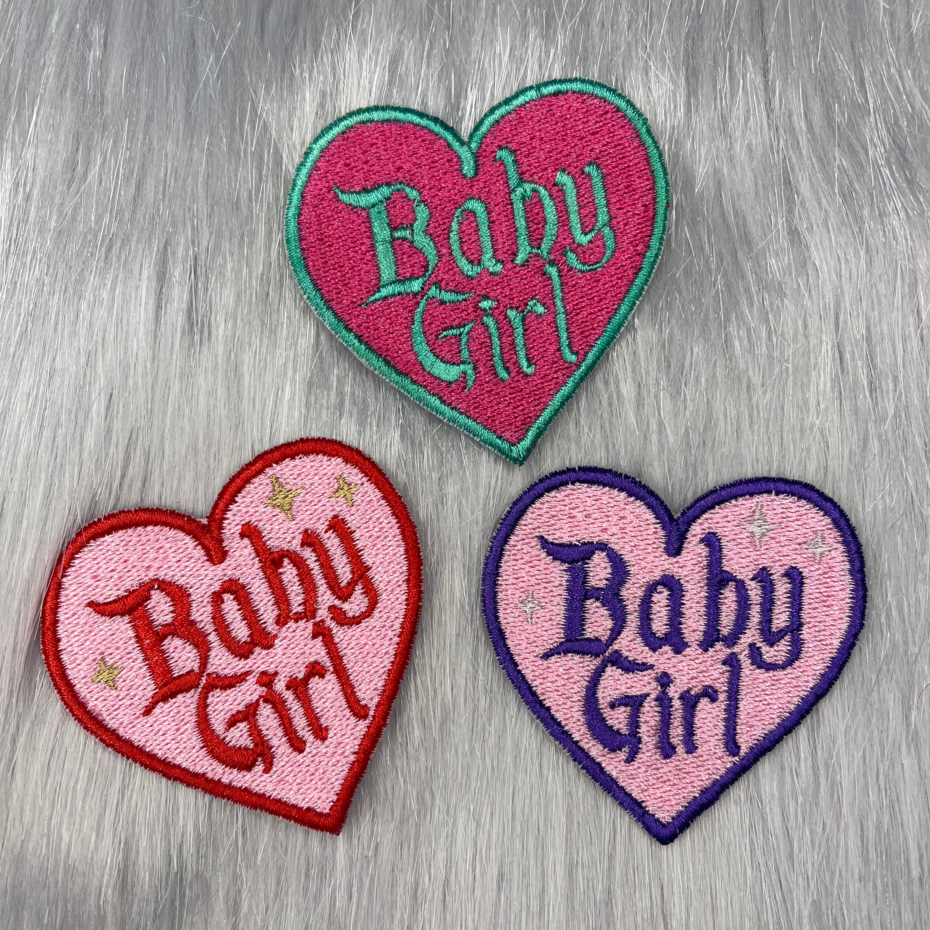 Personalised Heart Banner Embroidered Patches, Iron / Sew on