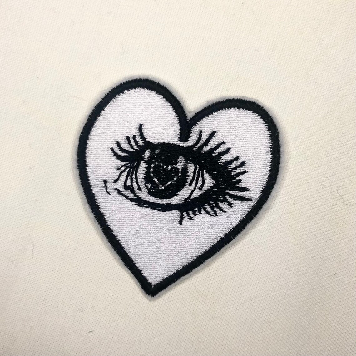 Anime Heart Eye Patch Embroidered Patches Iron on Patch Etsy UK