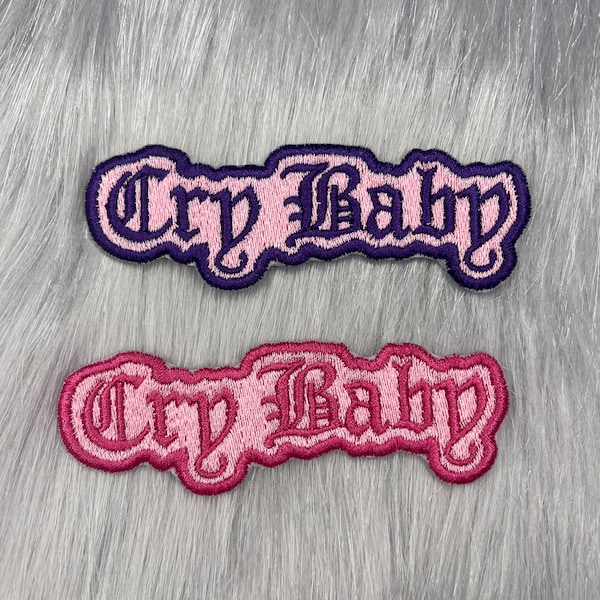 Écusson pastel Cry Baby - Kawaii, écusson gothique, japonais, mignon, NSWF, arc-en-ciel, thermocollant