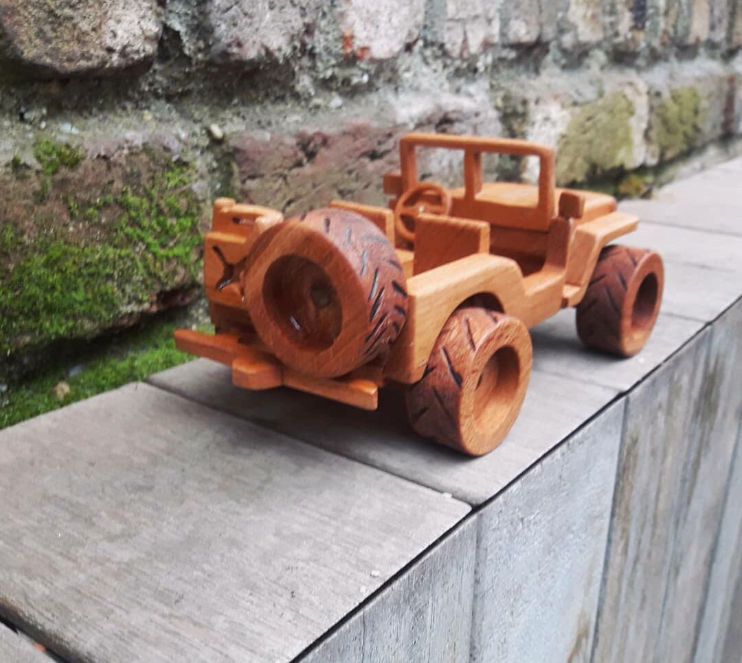 Handmade wooden toy jeep car 4x4 Willys Jeep Model & Toy Etsy