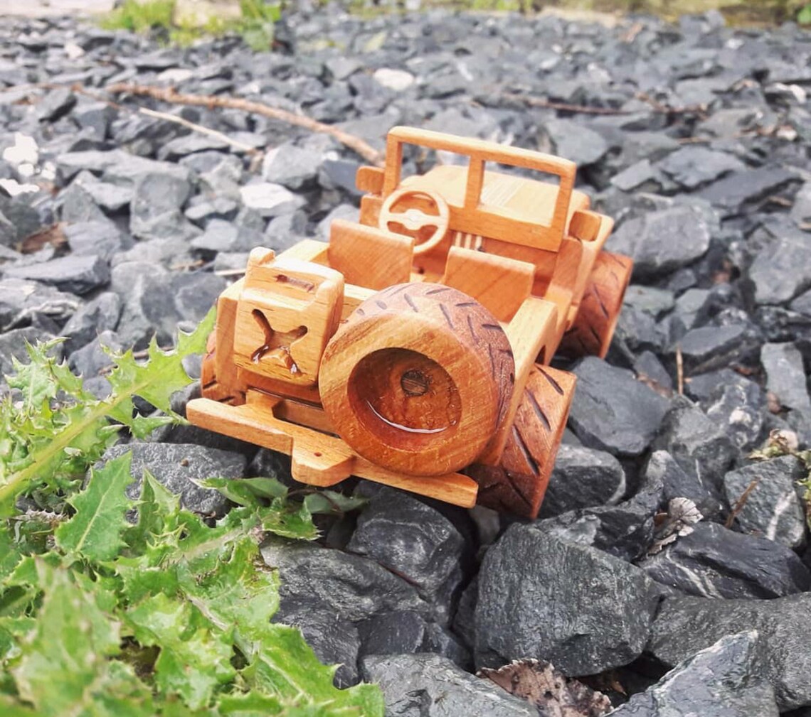 Handmade wooden toy jeep car 4x4 Willys Jeep Model & Toy Etsy