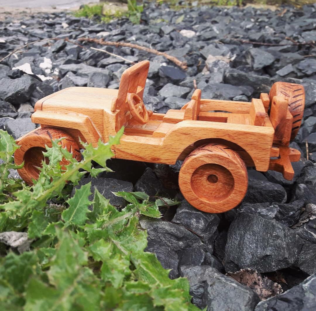 Handmade wooden toy jeep car 4x4 Willys Jeep Model & Toy Etsy