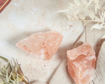 Pink Himalayan salt bath crystals in cotton bag. Vegan. Organic. Unscented. Perfect gift for Mother’s Day