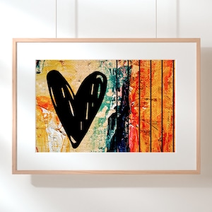 Bold Love Heart Prints: Modern Colorful Wall Art (Digital Download)