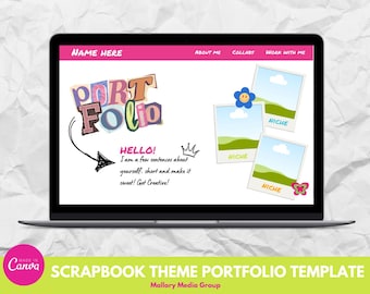 Content Creator Portfolio Template for Canva, Personal Brand Portfolio Template, Marketing Portfolio, Canva Template, Social Media Manager