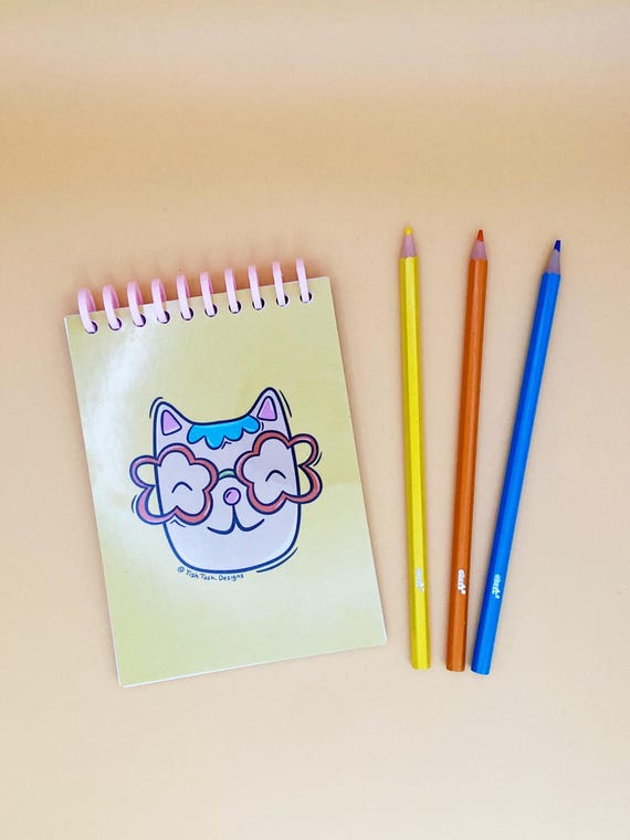 Cat A6 Plain Paper Notepad