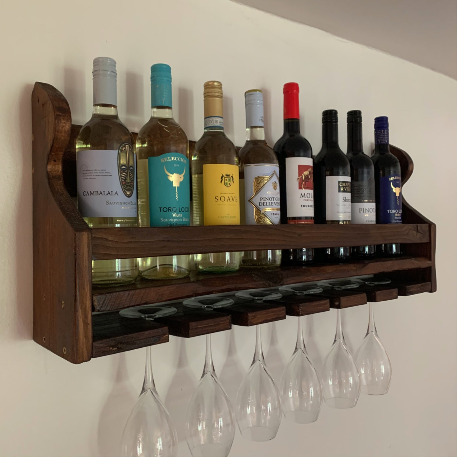 Wooden Home Drinks Bar Designed to Hold From 2 6 Glasses/4 Etsy