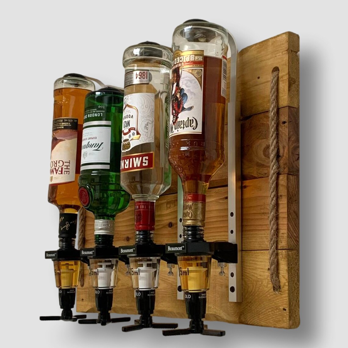 Home Optics Wall Bar Rustic Reclaimed Wood for Spirits Display Etsy UK