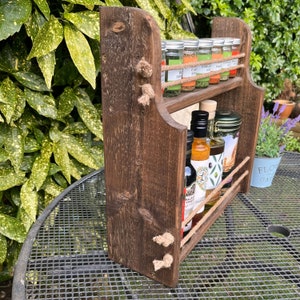 Wooden Spice and Condiment Rack - Perfect Kitchen Storage for Herbs and ...