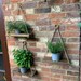 Wood Hanging Rope Wall Shelves, Made in England, Rustic Handmade Shelving for Garden, Home, Bathroom, perfect for Herbs, Plants, Candles 