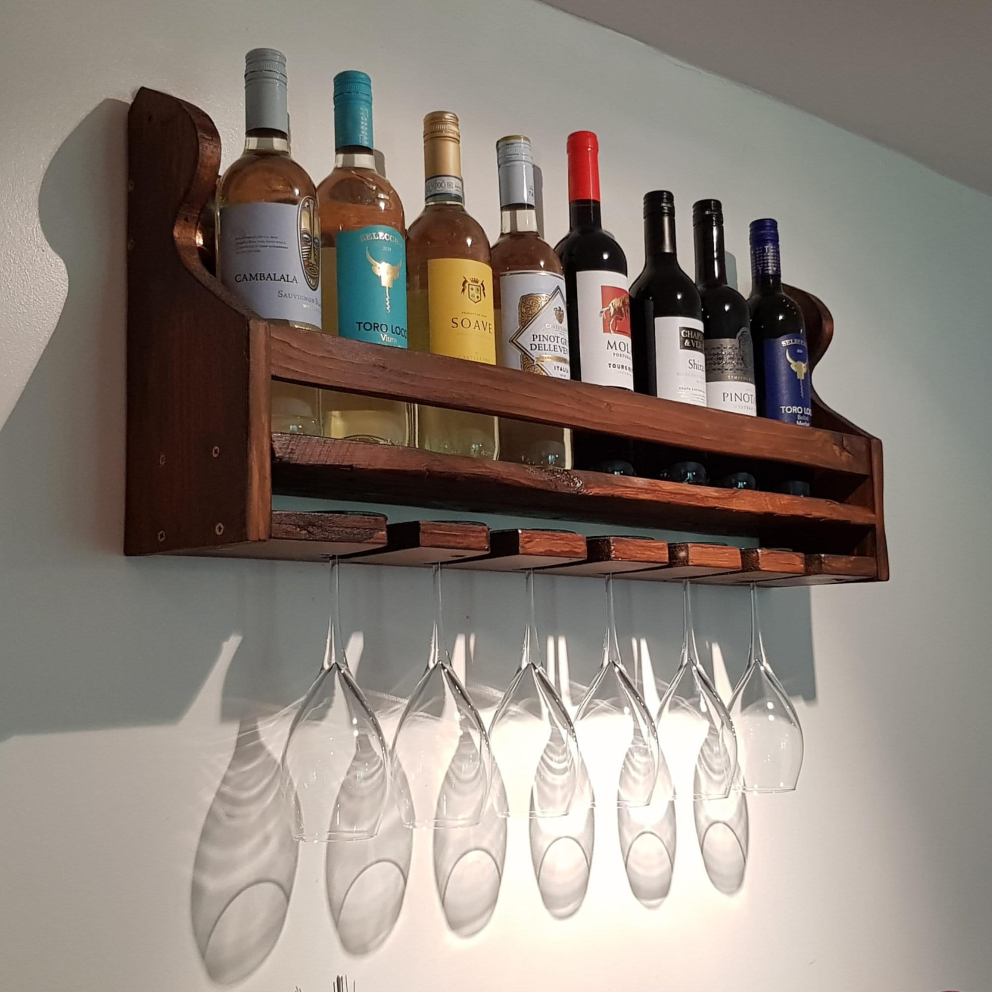 Wooden Home Drinks Bar Designed to Hold From 2 6 Glasses/4 Etsy