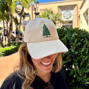 Christmas Gift Evergreen Tree Hat Hiking Hat Dad Hat Embroidered Nature Hat Pine Trees Baseball Hat for Women Birthday Gift for Her Nature