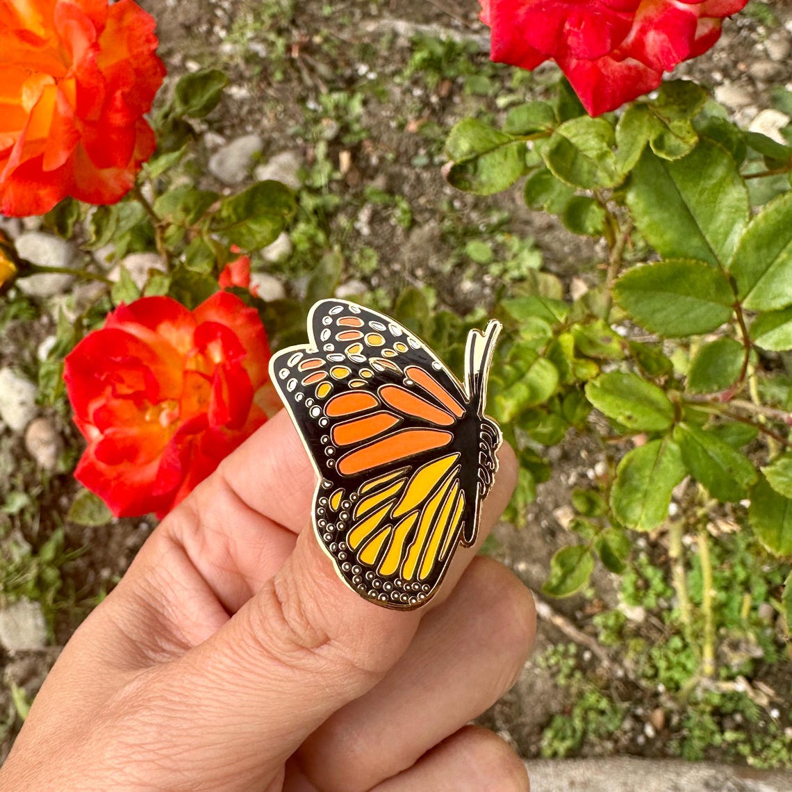 Monarch Butterfly Enamel Pin Butterfly Gifts Lapel Brooch Nature Gift ...
