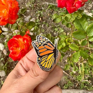 Monarch Butterfly Enamel Pin Butterfly Pin Butterfly Gifts Butterfly Enamel Lapel Pin Butterfly Brooch Gift for her