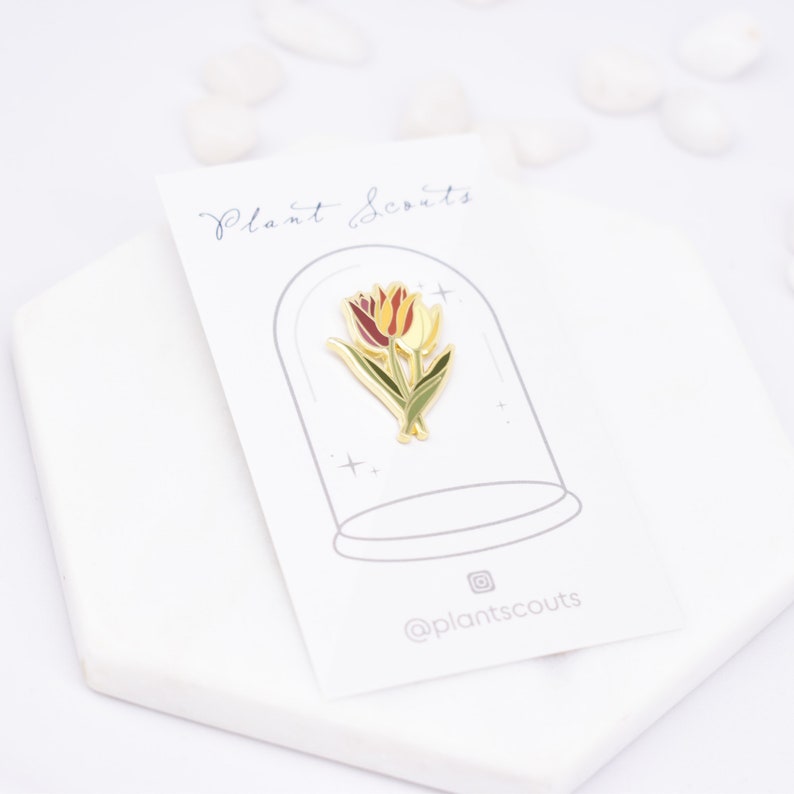 Tulip Enamel Pin: Flower Lover Gift image 4