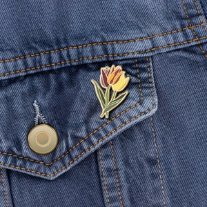 Tulip Enamel Pin: Flower Lover Gift image 1