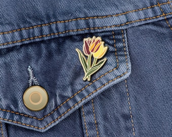 Tulip Enamel Pin: Flower Lover Gift