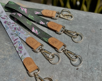 Neck Lanyard - Botanical inspired designs - Nature Lover Gift