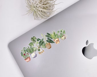 Potted Plants Vinyl Sticker, UV Resistant and Weatherproof