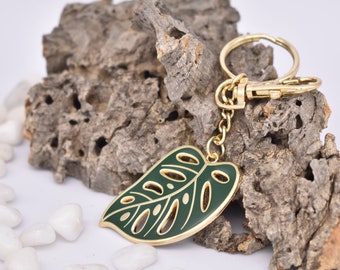 Monstera Adansonii - Swiss Cheese Keychain