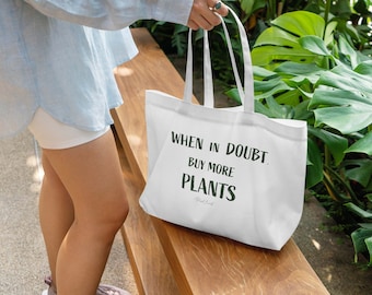 Buy More Plants Tote Bag - Plant Lady Grocery Bag - Gifts for Plant Lovers Plant Lady Bag, Plant Gift, Plant Lover Gift, Botanical Gift