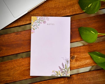 Cute Notepad - Wild Flowers Blank