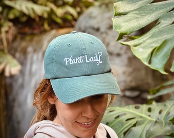 Plant Lady Hat - Embroidered Cotton Twill Gardener Cap