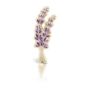Lavender Enamel Pin Flower Lover Gift Floral Pin image 2