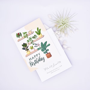 House Plant Shelf Birthday Greeting Card