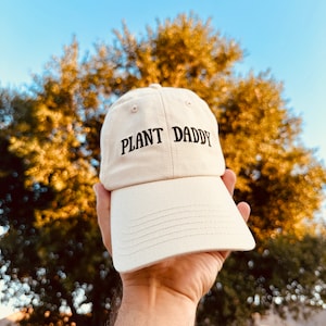Plant Daddy Hat Dad Hat Plant Lover Gift Cotton Color Plant Dad Hat Embroidered Hat Cute Hat Hiking Hat Nature Hat Baseball Cap for Dad