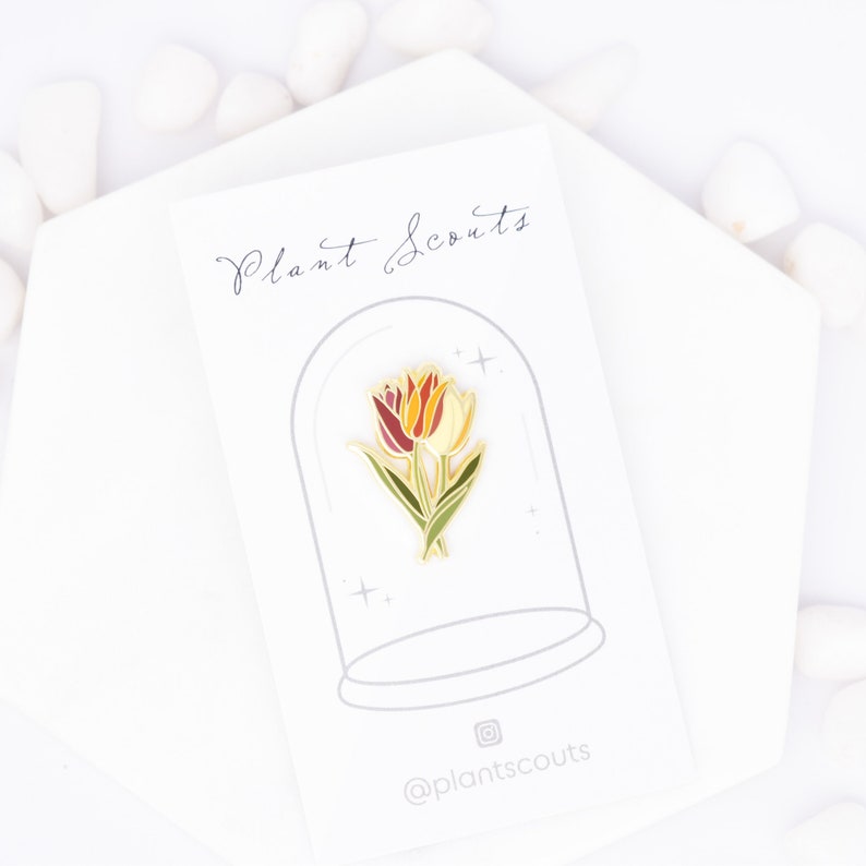 Tulip Enamel Pin: Flower Lover Gift image 2