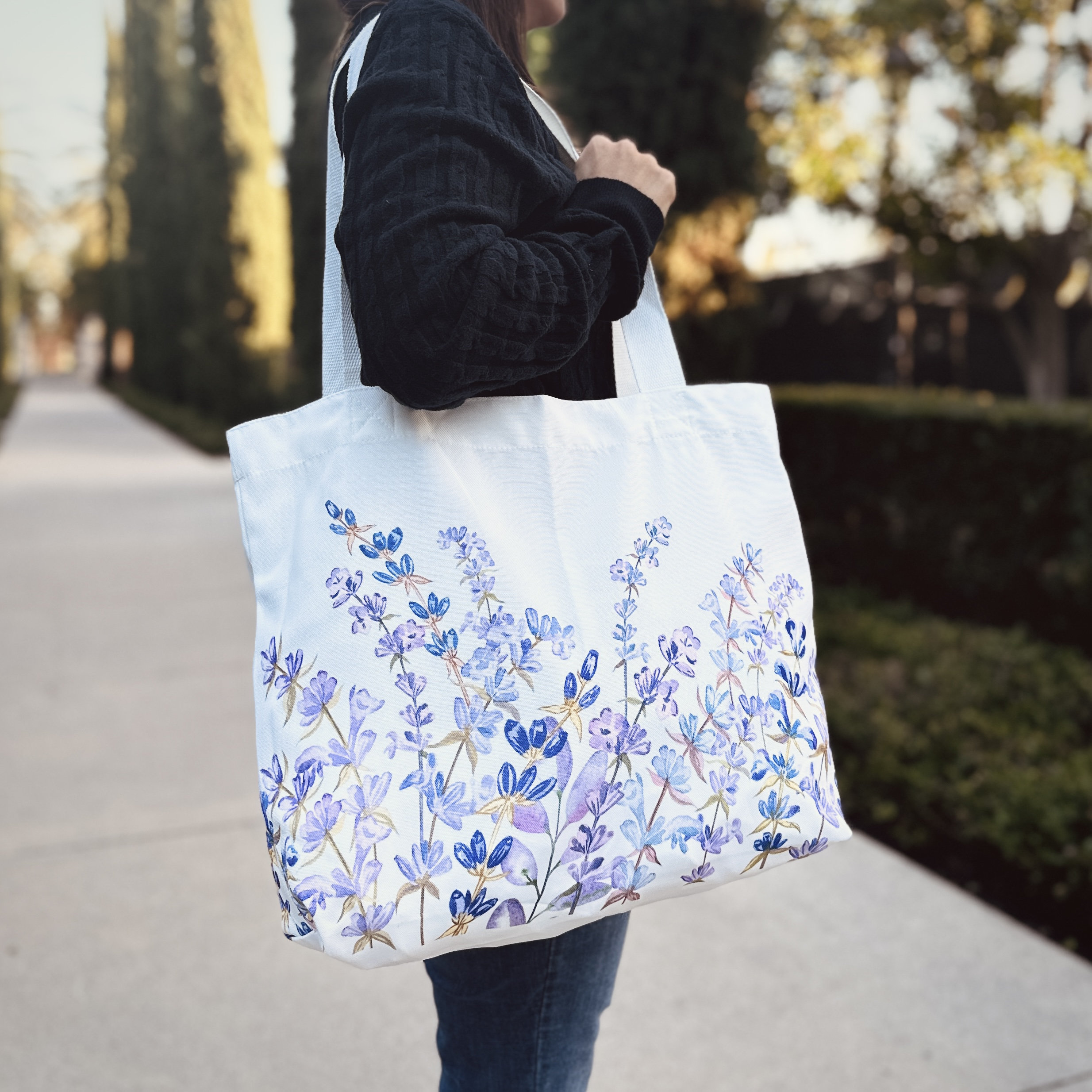 Purple Lavender Tote Bag / Personalized Tote Bag – Farmhouse for the Soul