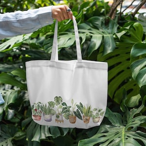 Plant Lover Gift Potted Plant Tote Bag Cactus Plant Accessories House Plant Lover Gift for Mom