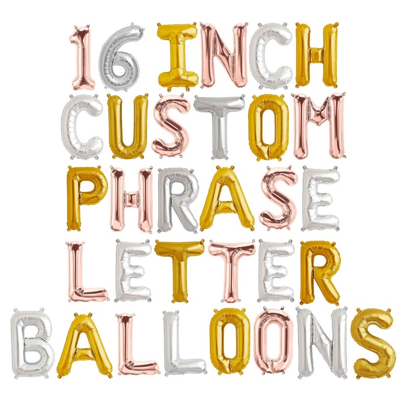 Balloon Letters - Etsy