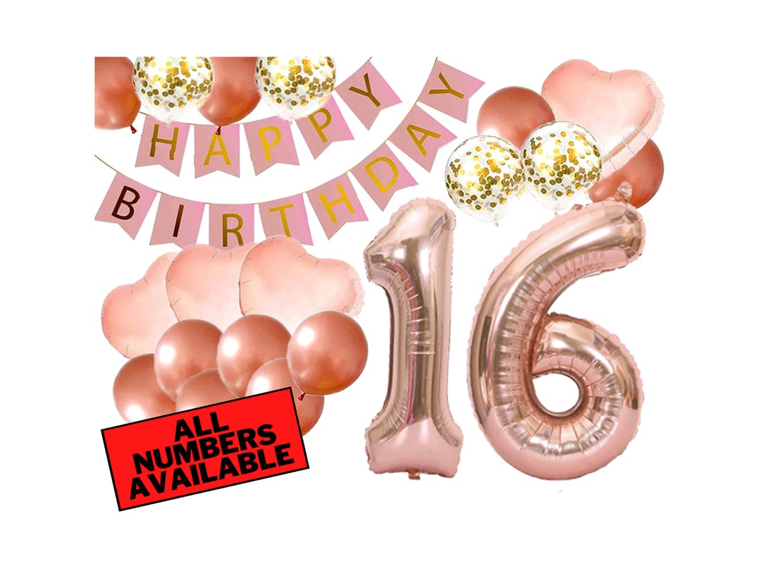 2 Sheets 2 Gift Tags 16th Birthday Multi Colour Hearts Pink - View #3