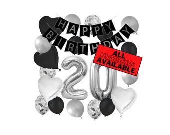 Goodbye Teen Years Banner – 20th Birthday Party Decorations In Black Glitter | Pre-Strung, Handmade Sign - View #2