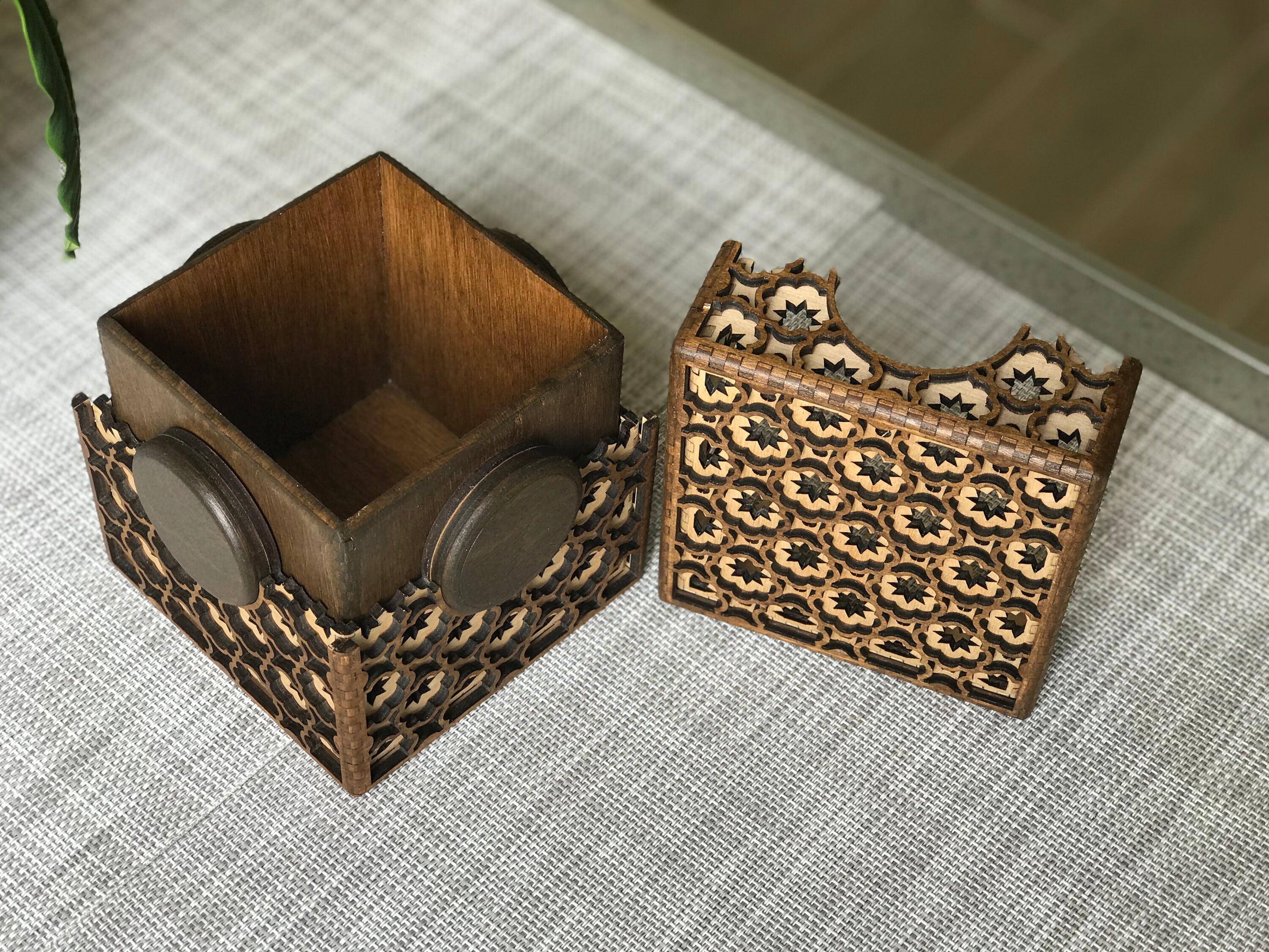 Decorative gift box made of plywood for storage. For Etsy