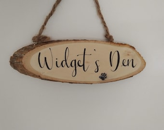 Dog kennel pet sign wooden hanging hutch cat rabbit