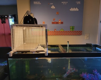 Tank Topper Turtle Dock! Sits on top of your aquarium and fits 18" width tanks (most 75, 90, 125gal) Maximum water depth and safe basking!