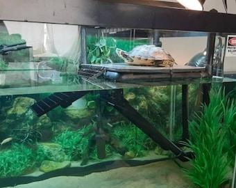 Premium Hanging "Side Saddle" Aquarium Safe Turtle Basking Platform - Hangs From One Side Of Your Aquarium!