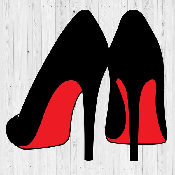 red bottom heels svg, stiletto svg, high heels svg, louboutin heels