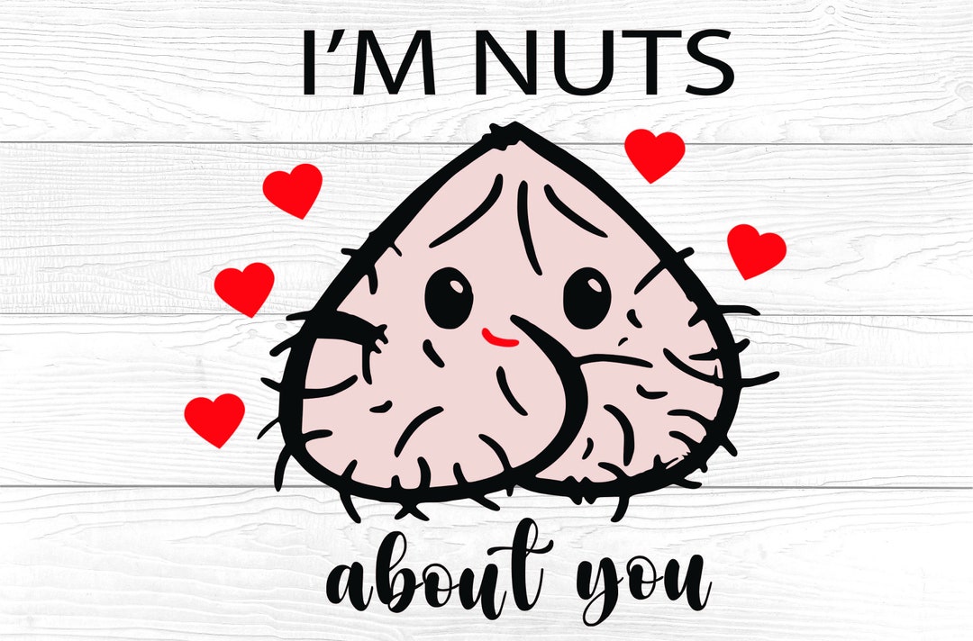 I'm Nuts About You Svg, Nuts About You Png File, Valentines Day Card ...