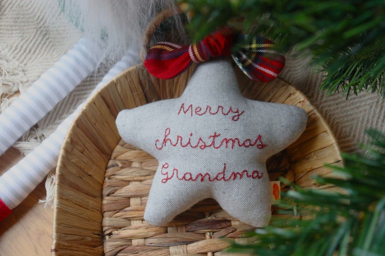 CADEAU DE NOL POUR LES GRANDS-PARENTS Décoration d'arbre de Noël Cadeau grands-parents Fait main Décoration de Noël Grandpa