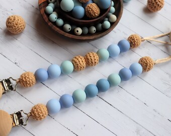 Dummy Chain - Baby Pacifier - Dummy Holder - Dummy Clip - Silicone Dummy Chain - Silicone Beads Chain - Pacifier