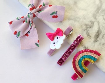 Clip per capelli a fiocco / Clip per capelli / Accessori per capelli per bambini / Accessori per capelli per ragazze / Regalo per ragazze / Regalo per bambini /