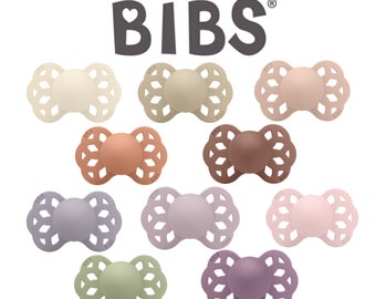 2 Pack BIBS | BIBS INFINITY | baby pacifier| Size 1 and 2 | Simetrical shape |